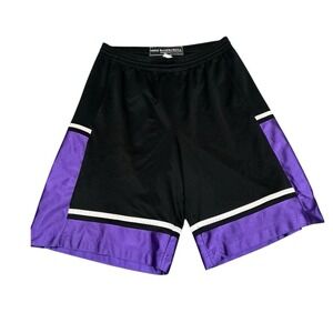 Nike Basketball shorts XL 32X12 Y2K Gray tag Black Purple White Shiny